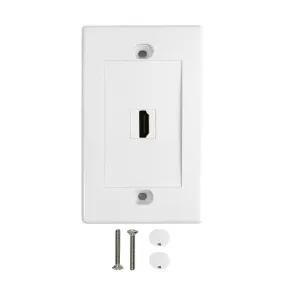 1-Port HDMI Wall Plate Kit - White