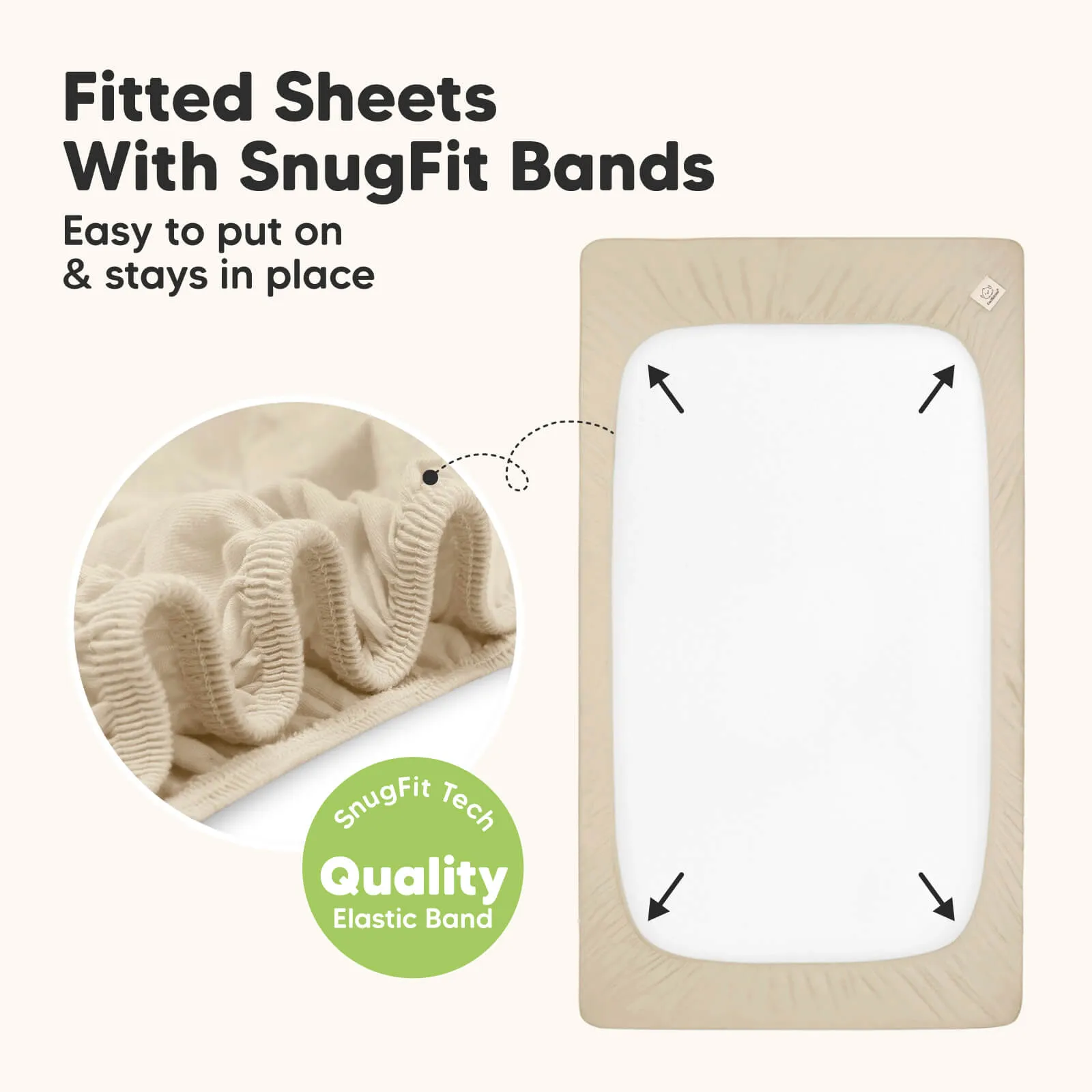 2-Pack Isla [Protect ] Waterproof Crib Sheets (Hedges)