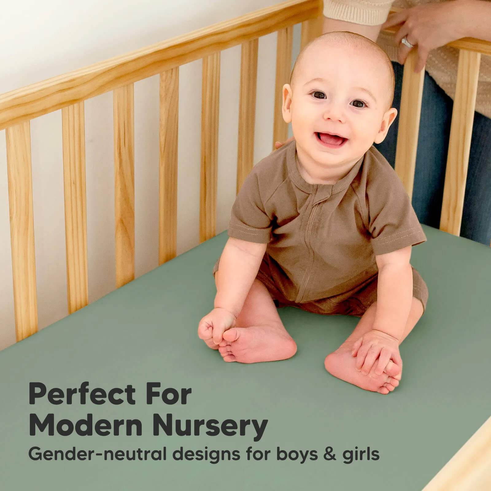 2-Pack Isla [Protect ] Waterproof Crib Sheets (Hedges)