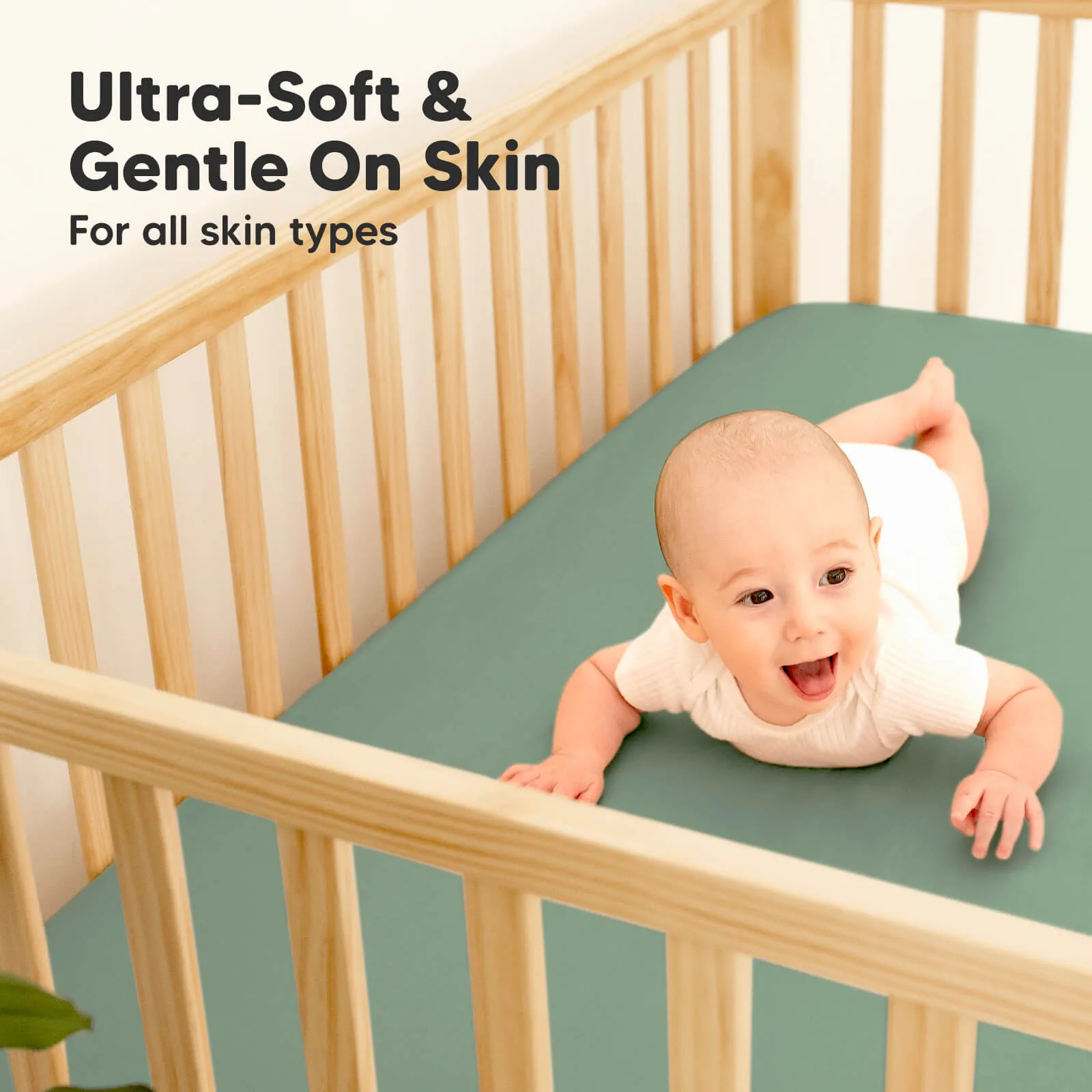 2-Pack Isla [Protect ] Waterproof Crib Sheets (Hedges)