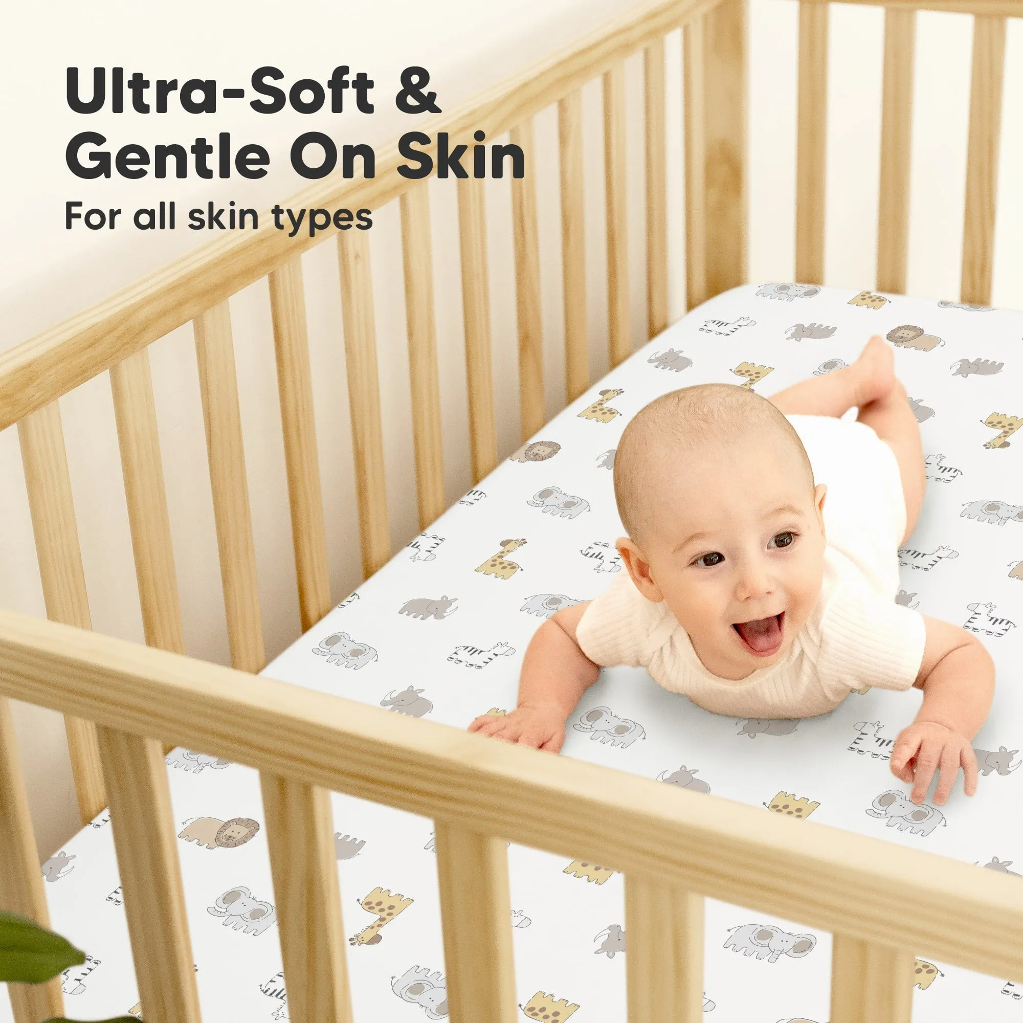 2-Pack Isla [Protect ] Waterproof Crib Sheets (KeaSafari)