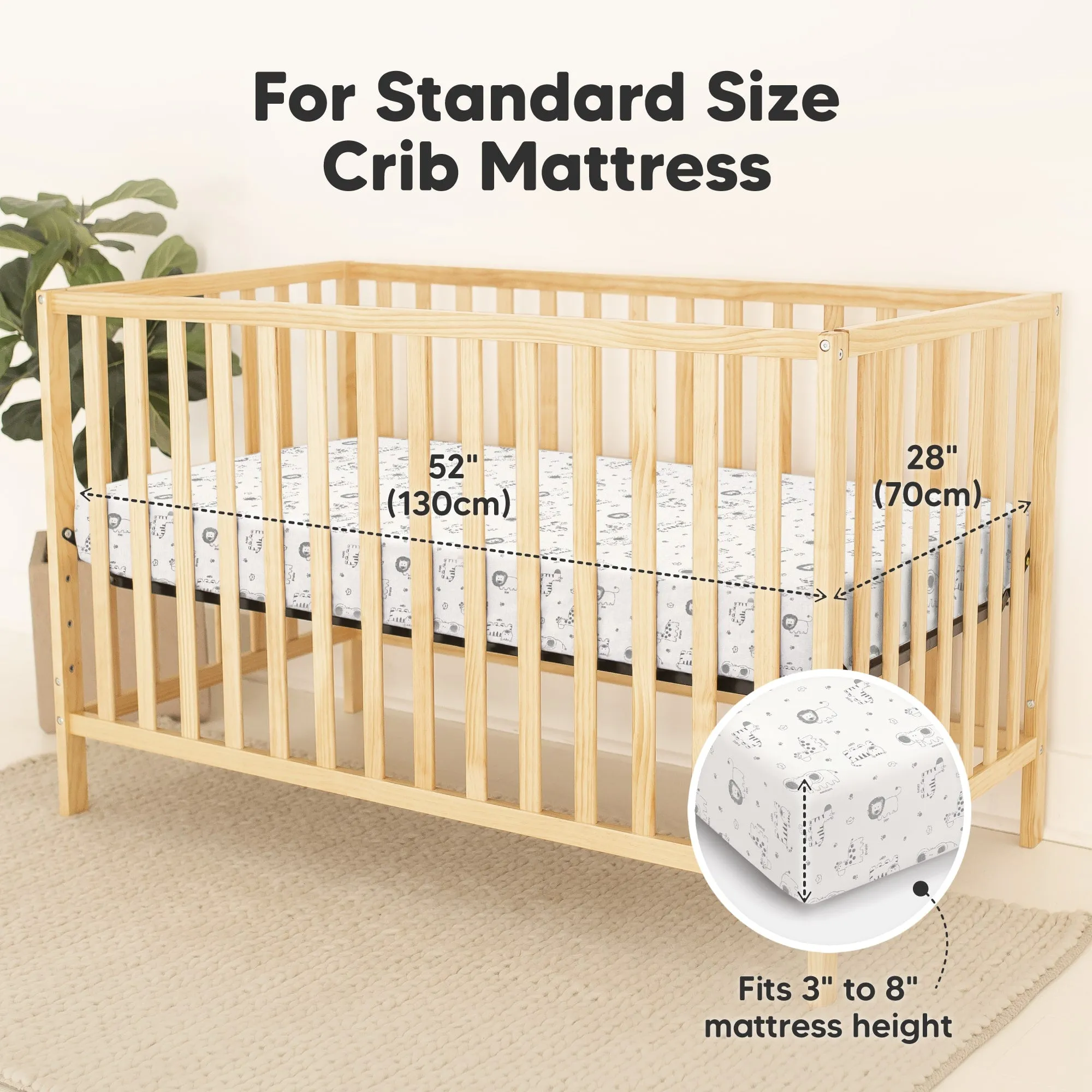 2-Pack Isla [Protect ] Waterproof Crib Sheets (KeaSafari)
