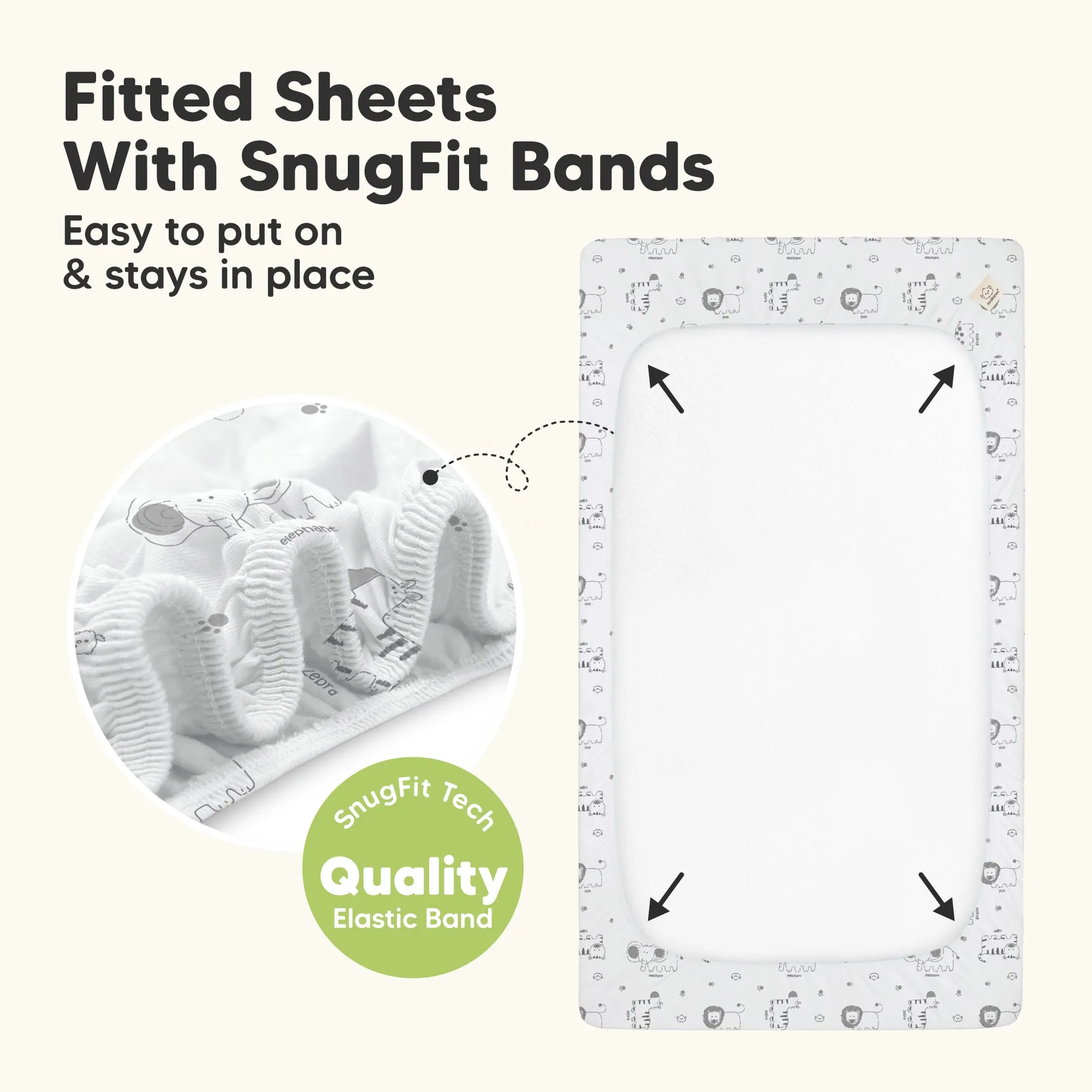 2-Pack Isla [Protect ] Waterproof Crib Sheets (KeaSafari)