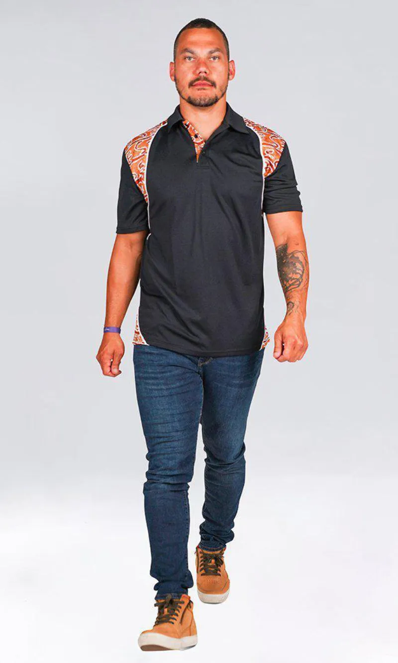 Aboriginal Art Unisex Bamboo Polo Jaganpa Dreaming