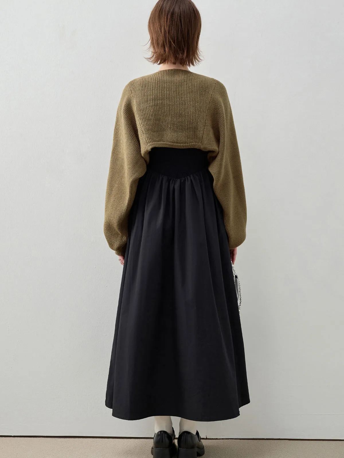 Essential Two Piece Trendy Bolero Long Sweater Dress