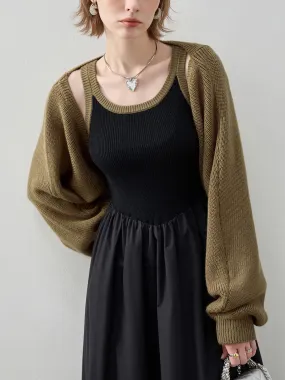 Essential Two Piece Trendy Bolero Long Sweater Dress