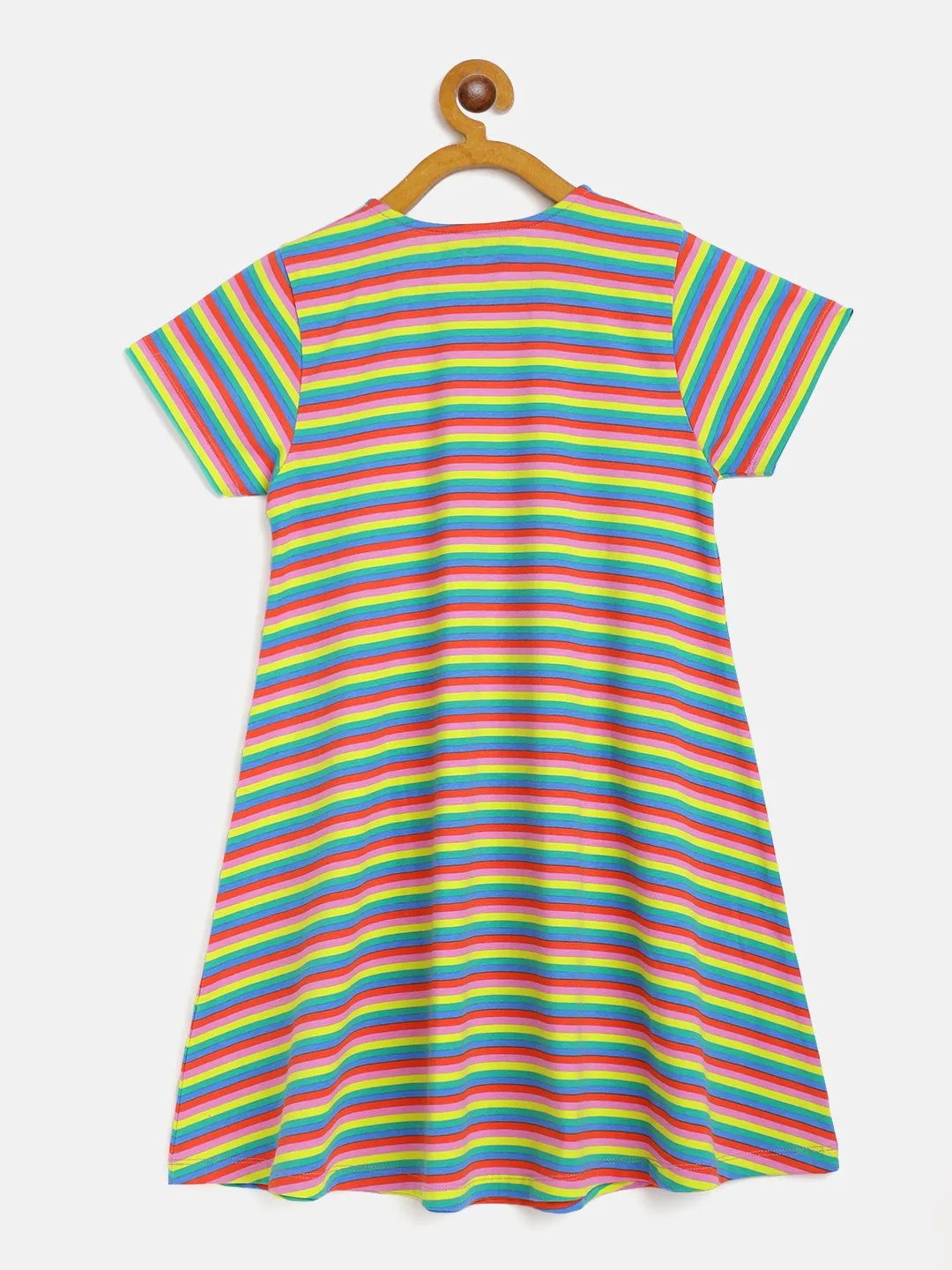 Girls Rainbow Stripe Tent Dress