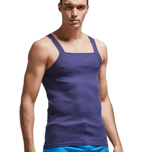 Men's Fashion Vest Home Sleep Casual Men Colete Cotton Tank Top  Solid Cotton Tank Tee Gay  Sexy Top Clothes Sleeveless Garment