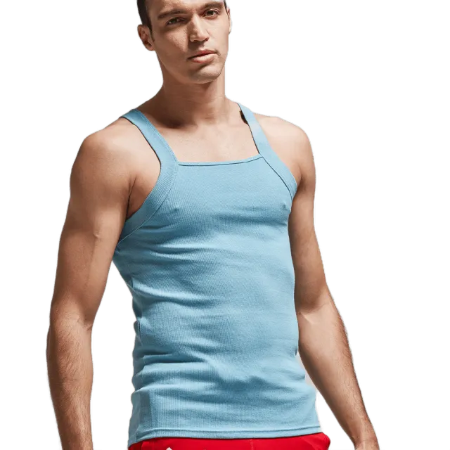 Men's Fashion Vest Home Sleep Casual Men Colete Cotton Tank Top  Solid Cotton Tank Tee Gay  Sexy Top Clothes Sleeveless Garment