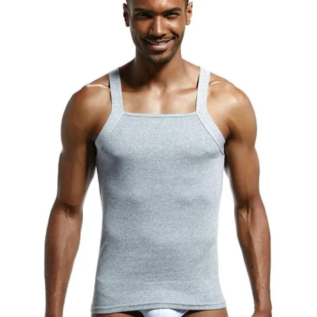 Men's Fashion Vest Home Sleep Casual Men Colete Cotton Tank Top  Solid Cotton Tank Tee Gay  Sexy Top Clothes Sleeveless Garment