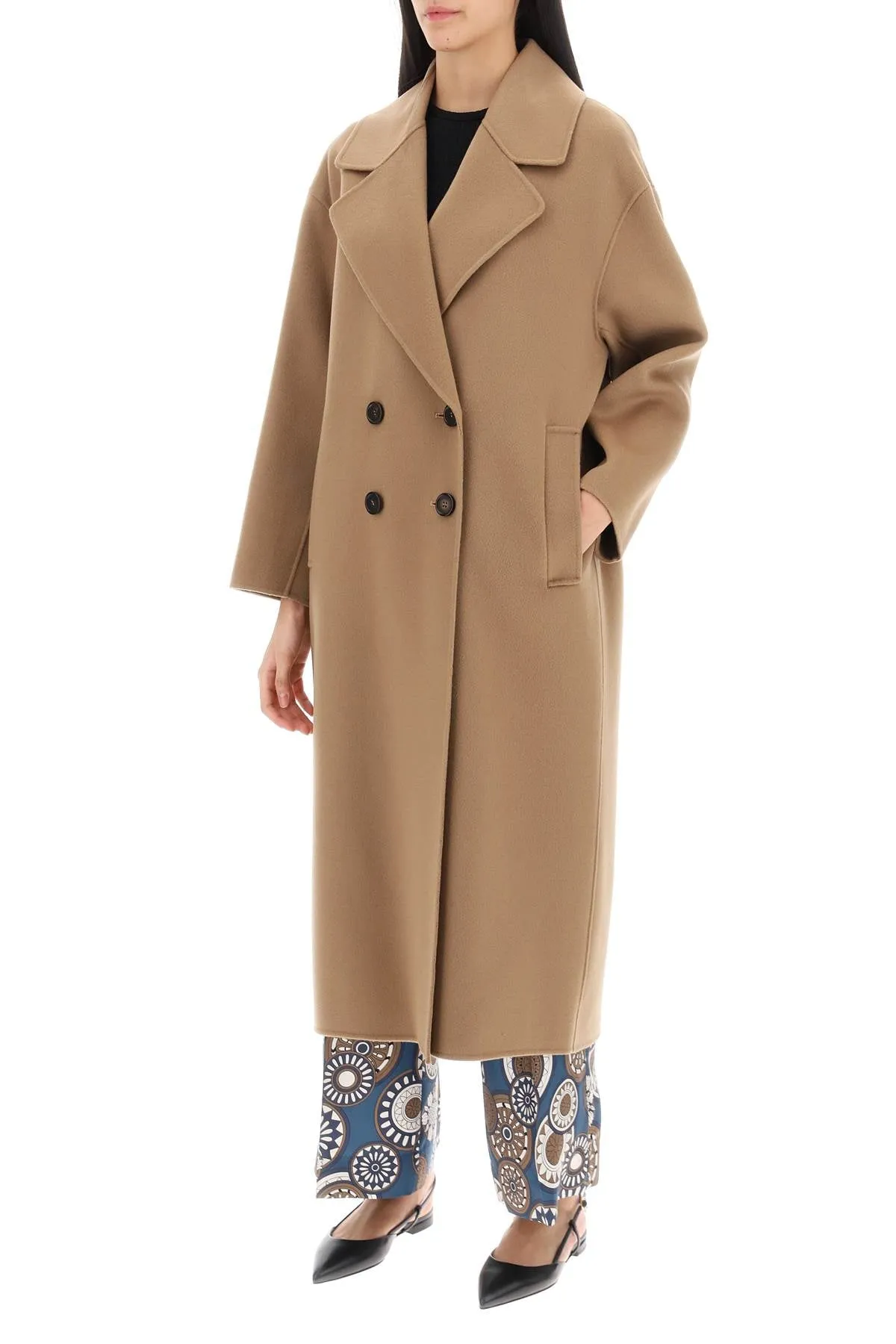 's Max Mara Holland Double-Breasted Wool Coat (Size - 40)