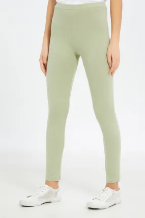 Senior Girls Green Leggings