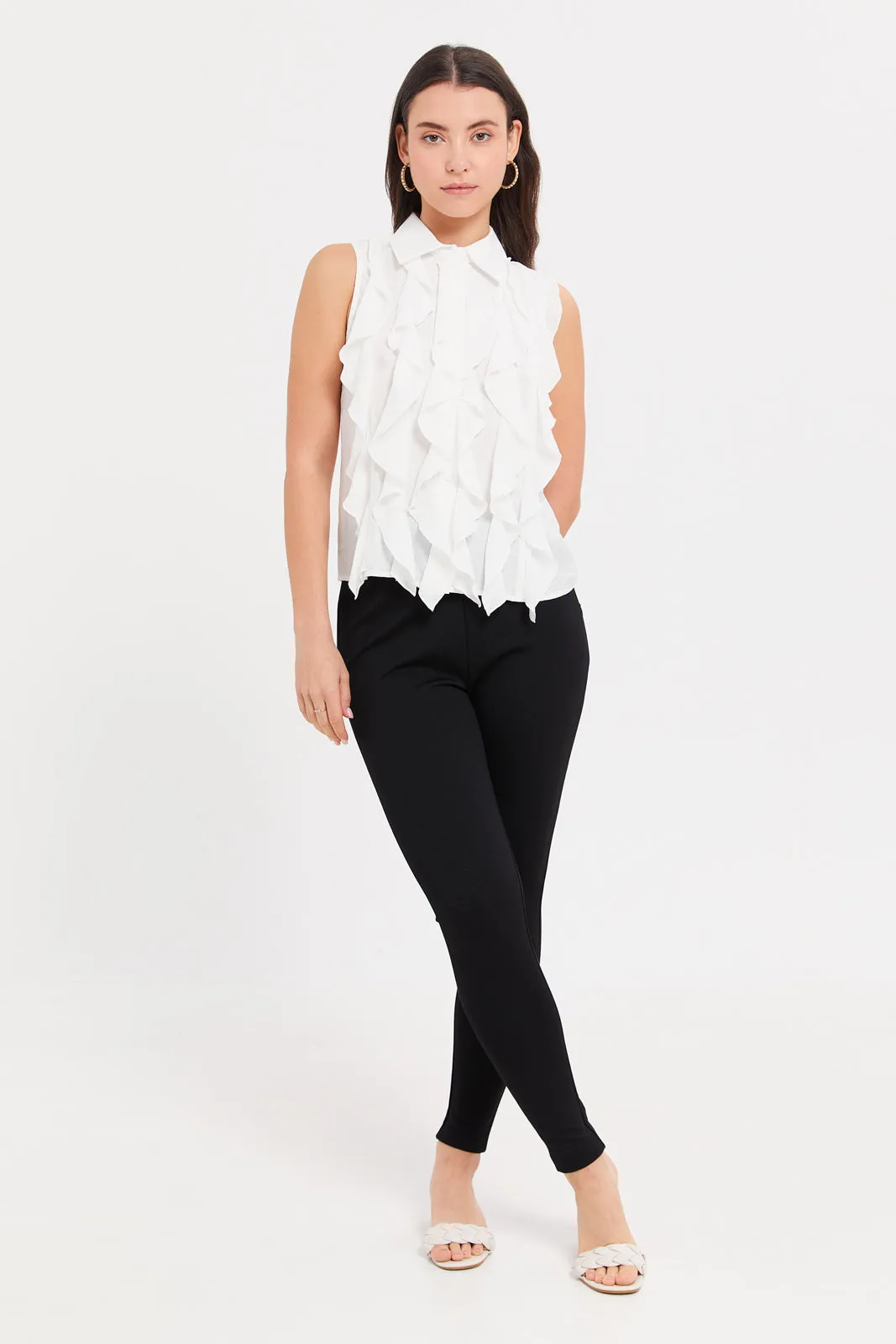 Women Black Single Leggings