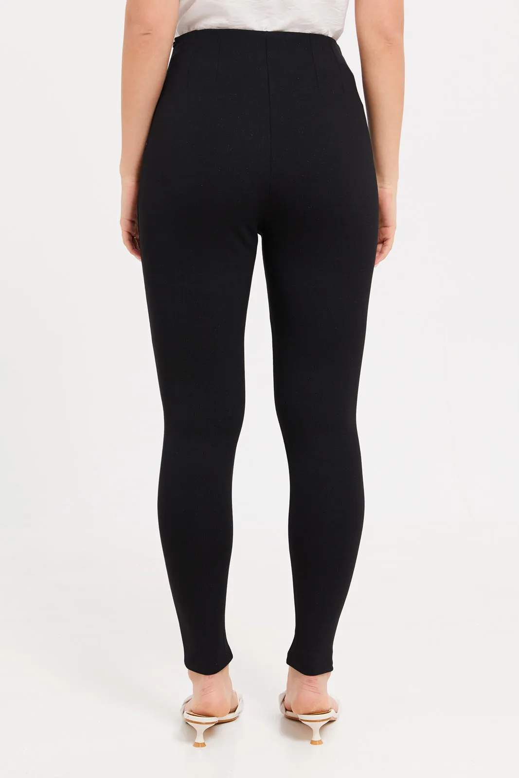 Women Black Single Leggings