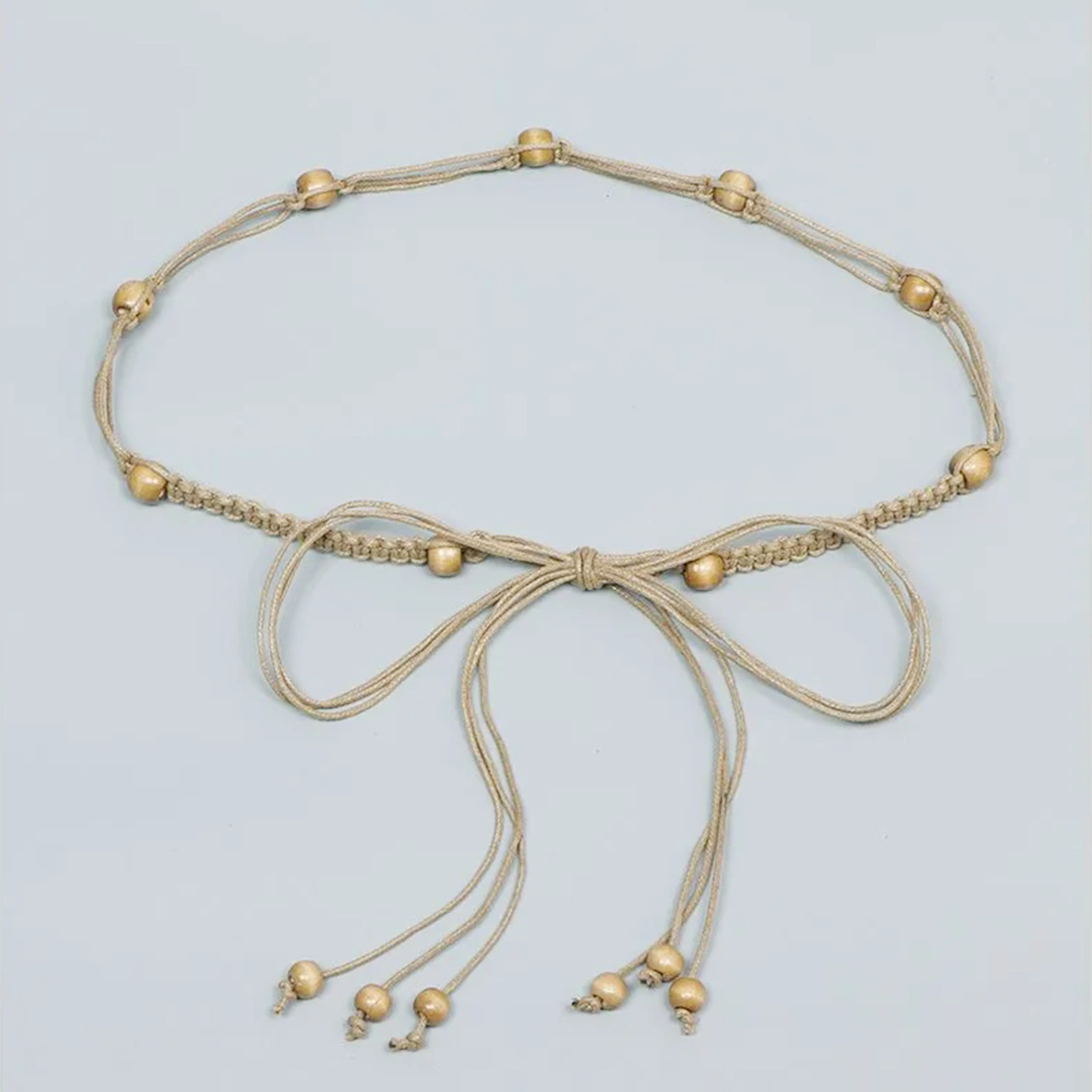 Wooden beads belt