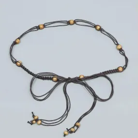 Wooden beads belt