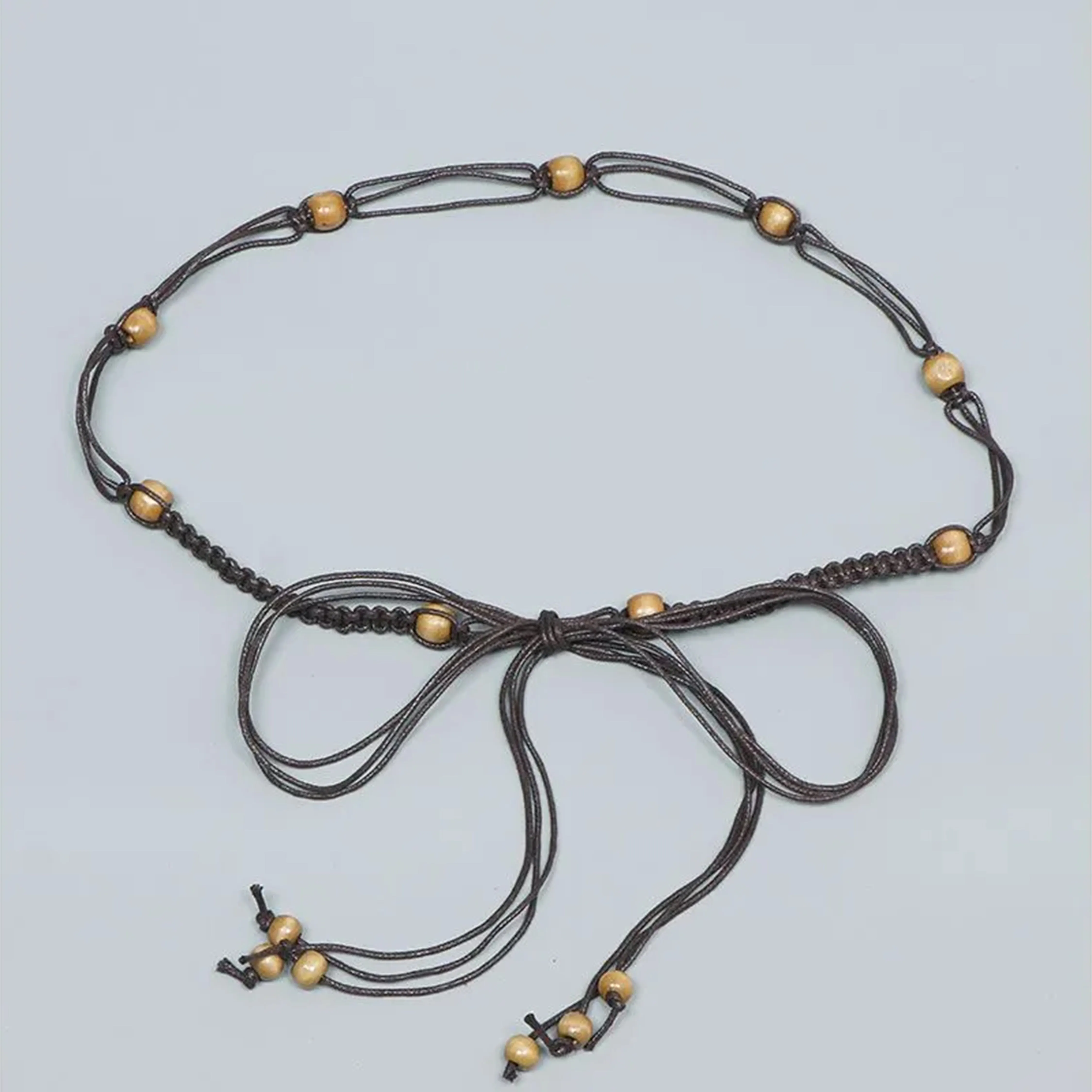 Wooden beads belt
